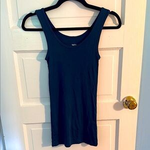 Mossimo Supply Co. Blue Fitted Ribbed Tank Top
